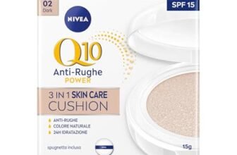 NIVEA Q10 Plus Anti-Age 3in1 Skin Care Cushion 15 ml, Crema colorata Viso Idratante e Anti-età, Crema Viso Antirughe e BB Cream FP15, Fondotinta Cushion Arricchito con Coenzima Q10, 02 Dark