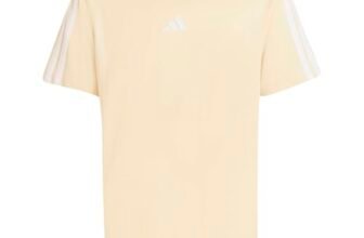 adidas Mixte Enfant Essentials 3 Stripes T-Shirt, Crystal Linen/White, 13-14 Years