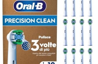 Oral-B Testine Di Ricambio per Spazzolino Elettrico Oral B, 12 Testine Pro Precision Clean, Per Una Pulizia Denti Efficace, Confezione Adatta Alla Buca Delle Lettere