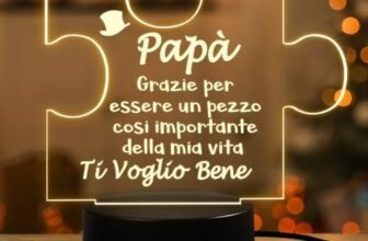 Coldbling Regalo Festa del Papà, Lampada Regali per Papa Natale Compleanno Festa del Papa Idee Regalo Utile Originali Luce Notturna in Acrilico, Regali per Papà Suocero Lui Uomo