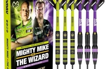 WINMAU Darts Michael ‘MvG’ Van Gerwen Contro Simon ‘The Wizard’ Whitlock | Twin Set | Set di Freccette in Ottone con Punta in Acciaio da 22 g con voli e aste (steli)