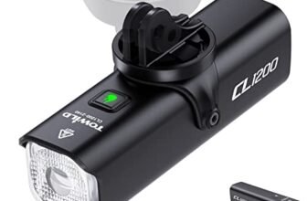 towild Ciclismo Luci Bici Luce Anteriore della Bicicletta, Bici fari 1200 Lumen 5000mAh Ricaricabile Installazione inversa Type-C IPX-6 Impermeabile 5 modalità Luci Bicicletta Led Ciclo Faro