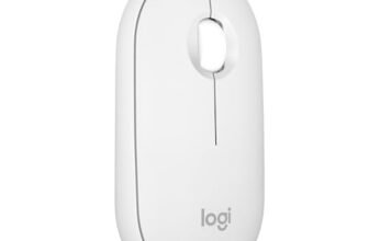 Logitech Pebble Mouse 2 M350s wireless Bluetooth sottile, portatile, leggero, personalizzabile, clic discreti, Easy-Switch per Windows, macOS, iPadOS, Android, Chrome OS – Bianco