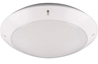 Reality Leuchten R60501031 – Plafoniera da esterni Camaro, in plastica bianca, non inclusa 1 x E27.