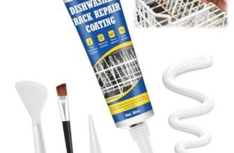 WEILAOK Antiruggine, Gomma Liquida per Cestello Lavastoviglie Riparatore, Impermeabile, Antiruggine e Resistente Calore, Bianco Rivestimento Impermeabile per Lavastoviglie Universale, 50ml