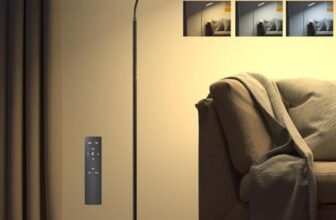 OUSFOT Lampada da Terra LED Dimmerabile170CM Lampada da Pavimento 3000-4000-6000K Touch e Telecomando Collo D’oca Regolabile Piantana LED per Camera da Letto Soggiorno Ufficio