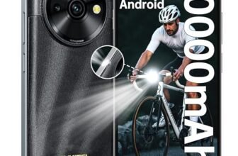 OUKITEL C59 Pro Smartphone Android 15-10000mAh Telefono Cellulare 24GB RAM + 256GB ROM/1TB Cellulari, 6.88″ HD+ 90Hz,13MP/Torcia 120 Lumen/Impronta digitale/Face ID/Doppia SIM/NFC/OTG, Nero