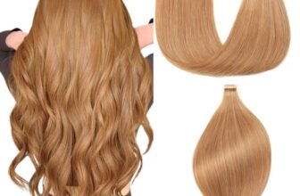 Einbeauty Extension Capelli Veri Biadesive 45cm 40g Marrone Curcuma Invisibile (18 Inch, 30#) – 20 Pezzi