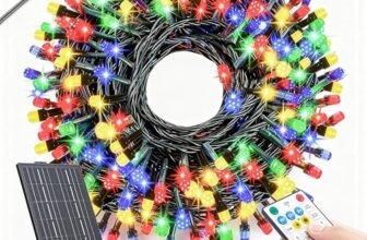 Amzxart Luci Natale Esterno Solare, Catena Luminosa a 300LED, 32M,19 Modalità, Luci di Natale da Esterno, IP65, Impermeabile, Luci Solari da Giardino per Esterni Illuminazione Natalizia, Colorato