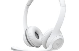 Logitech H390 Cuffia con Cavo per PC/Portatile, Auricolari Stereo con Microfono con Cancellazione del Rumore, USB-A, Comandi Integrati, Compatibile con i Chromebook, Bianco