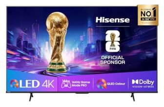 Hisense TV 75″ QLED 4K 144Hz 2025 75E7Q PRO, Smart TV VIDAA U8, Dolby Vision IQ, HDR 10+ Adaptive, 144hz Game Mode PRO, Dolby Atmos, Alexa Built-in, VIDAA Voice, Tuner DVB-T2/S2 HEVC 10, lativù 4K
