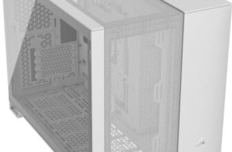 CORSAIR 2500D AIRFLOW mATX PC Case – Nessuna Ventola Inclusa – Design a Doppia Camera – Ampia Flessibilità di Raffreddamento – Compatibile con Schede Madri a Connessione Inversa – Bianco