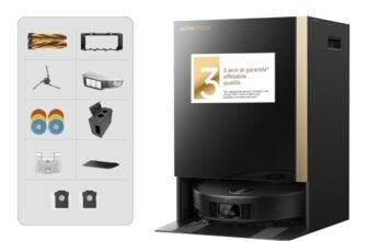 Mova MOBIUS 60 Robot Aspirapolvere con Sistema MopSwap, 30.000 Pa, Ritenzione Dinamica dell’aspirazione, Navigazione FlexScope e Superamento Ostacoli Fino a 8 cm, Sistema PTC a 100° C