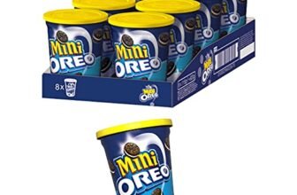 Oreo Original Mini, Piccoli Biscotti al Cacao Ripieni di Crema al Gusto Vaniglia, 8x115g (8 confezioni da 115g)