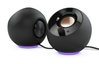 CREATIVE Pebble SE – Altoparlante PC minimalista 2.0 USB-C alimentato con illuminazione RGB, ingresso AUX da 3,5 mm, potenza RMS fino a 4,4 W per computer e computer portatili (nero)