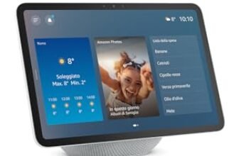 Amazon Echo Show 11 (ultimo modello) – Schermo Full HD da 11″ con colori vibranti, area di visione più ampia, audio spaziale e Alexa, Bianco ghiaccio