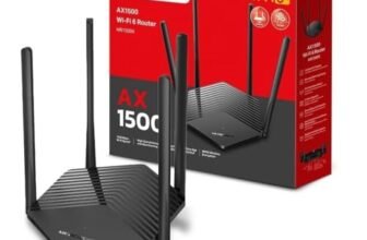 Mercusys TP-Link MR1500X AX1500 Router WiFi 6 Dual-Band, Porta Gigabit, 4 Antenne Ad Alto Guadagno, Parental Control, Rete Ospiti, OFDMA, MU-MIMO, VPN,non supporta xDSL
