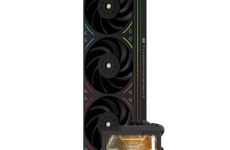 Thermalright-TR Mjolnir Vision 360 UB PRO ARGB – Raffreddatore per CPU Aio, specifica 360 con ventola in linea, schermo LCD da 3,5″ con risoluzione 640 x 480 per AM4/AM5; Intel lga1851