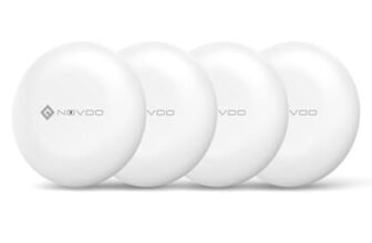 NOVOO Smart Wallet Tracker Tag per Apple & Google Find My, Mini Localizzatore Bluetooth con Allarme Forte 80dB, Batteria Sostituibile, Etichetta Localizzatore per Chiavi/Passaporto/Valigie/Bagni,1 PC