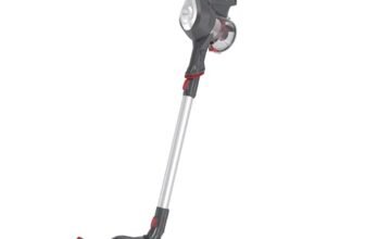 Hoover H-Free 100 Hf122Gpt 011 Aspirapolvere Elettrica senza Fili, senza Sacco, 170W, 0,9 L, Ciclonico, Mini Turbo Spazzola, Autonomia 40 Min, Rosso