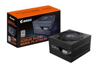 GIGABYTE AORUS ELITE P850W Alimentatore – PCIe 5.0, 80 PLUS Platinum, Design completamente modulare, Ventola da 120 mm, Compatibile con ATX 3.0, Spina EU