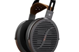 Fosi Audio i5 Cuffie Magnetiche Planari Open-back con Diaframma Ultra-grande da 97 mm, Metallo CNC e legno di noce, Cuffie da Studio cablate audiofile per dispositivi multi-sorgente