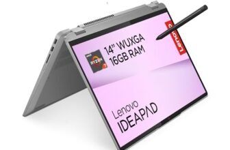 Lenovo IdeaPad Flex 5 Notebook – AMD Ryzen 7 7730U, RAM 16GB, 512GB SSD, Display 14″ Touch WUXGA (1920×1200) IPS, Windows 11 Home, Tastiera italiana, Digital Pen inclusa – Arctic Grey