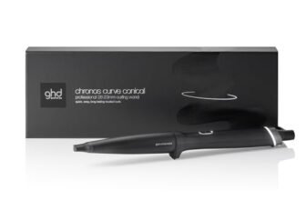 ghd Chronos Curve Conical Wand Arricciacapelli Professionale in Nero – Per Onde Effetto Spiaggia che Durano a Lungo – Ideale per Tutte le Lunghezze di Capelli (Presa EU)