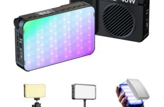 SMALLRIG RM 40C Mini Luce LED RGB per Video, Display LCD, Luce per Foto Portatile 4800 mAh supporto Magnetico per Creatori Podcast, Fotografia, TikTok, YouTube, 2500K-10000K CRI 96 TLCI 99, 5359