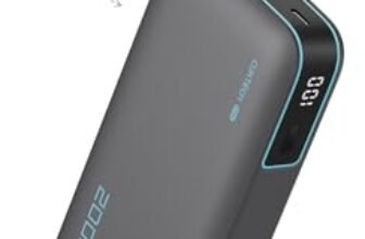 CUKTECH 45W 20000mAh Power Bank con Cavi Integrati, Ricarica Rapida Batteria Esterna con 2 Porte, Display Digitale, USB C Caricatore Portatile Caricabatterie per MacBook Air, Galaxy S23, iPhone 17 Pro