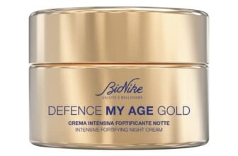 Bionike Defence My Age Gold – Crema Viso Intensiva Fortificante Notte Anti Age, Ripara, Fortifica E Rimpolpa Le Pelli Mature, Dona Idratazione Ed Elasticità Alla Pelle, 50 Ml