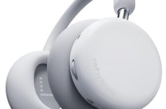 CMF Headphone Pro – Cuffie Bluetooth Over-Ear Wireless – Fino a 100h di Batteria, Hi-Res con LDAC, Audio Spaziale, con Cancellazione Attiva del Rumore – Grigio Chiaro