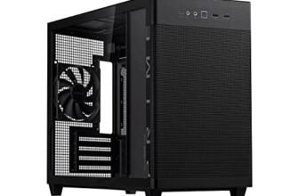 ASUS Prime AP201 TG, Case Micro-ATX, 33 litri, Pannelli Tool-free, Mesh quasi filtrante, Supporto per Dissipatori da 360 mm, Compatibile con Schede Grafiche fino a 338 mm e PSU ATX standard, Nero