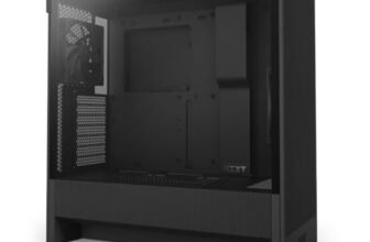 NZXT H5 Flow – Case per PC da gaming mid-tower ATX compatto – Flusso d’aria elevato – 2 ventole da 120 mm incluse – Supporto per radiatori da 360 mm (anteriore) e 240 mm (superiore) – Nero