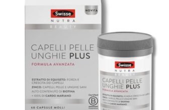 Swisse Capelli Pelle Unghie Plus – Integratore per Capelli più Sani e Forti, per il Benessere di Pelle e Unghie, con Biotina, Zinco e Cardo Mariano, Alto Dosaggio, 60 Softgels