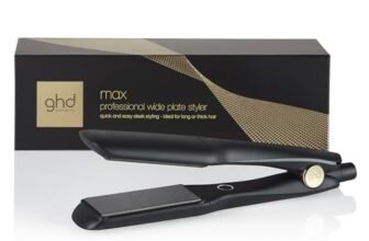 ghd Max Piastra & Styler a Lamelle Ampie – Lamelle Extra Large per Styling Rapido, Maggiore Lucentezza, Senza Crespo – Per Capelli Lunghi, Spessi o Ricci