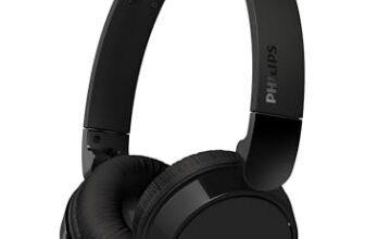 Philips TAH4209BK Cuffie On-Ear wireless bluetooth leggere con isolamento acustico passivo – 55 ore di riproduzione, suono naturale, chiamate chiare, bassi dinamici, 2 ore di carica USB-C – Nero