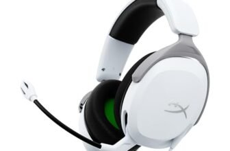 HyperX CloudX Stinger II Core, Cuffie da Gaming, Connessione Cablata a 3,5mm, Telaio in Plastica, Cuscinetti in Memory Foam Rivestiti in Tessuto, Comandi sul Padiglione, Adatto per Xbox, Bianco