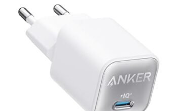 Anker Caricatore iPhone USB C GaN 30W, 511 (Nano 3), Caricabatterie USB C rapido PIQ 3.0 PPS, compatibile con iPhone 17 Pro Max Air/Serie 16-12,Samsung S25 Ultra,Pixel 4, iPad (senza cavo di ricarica)