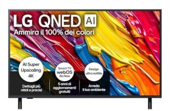 LG QNED AI QNED84 TV 43 pollici, Smart TV 4K, Processore α7 Gen8, Dynamic QNED Color, Design Ultra Slim, webOS con AI e telecomando puntatore AI, Gaming con VRR 4K@60Hz, 43QNED84A6C 2025