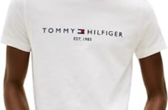 Tommy Hilfiger Uomo T-Shirt Maniche Corte Core Tommy Logo Scollo Rotondo, Bianco (Snow White), XL