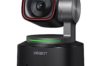 OBSBOT Tiny 2 – Webcam PTZ 4K con Tracciamento AI, Controllo Vocale, Controllo Gestuale, Auto-Focus, USB 3.0, Modalità Multiple, Webcam per PC, Conferenze, Streaming, Videochiamate, Zoom