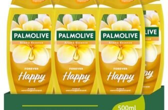 Palmolive Bagnoschiuma Aroma Essence Forever Happy 6x500ml I Con tecnologia di profumazione per migliorare l’umore I 95% di ingredienti di origine naturale* I Vegano I Bottiglia riciclabile