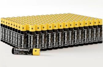 Intenso Energy Ultra AAA Micro LR03 – Batterie alcaline, confezione da 150, colore: Giallo/Nero