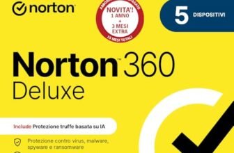 Norton 360 Deluxe 2026| Antivirus 5 dispositivi|15 mesi rinnovo automatico|Digital Download