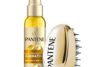 Pantene Pro-V Set Spazzola + Olio Capelli Protezione Cheratina Rigenera E Protegge 100ml Olio Intensivo Senza Risciacquo per Uso Quotidiano. Per Capelli Secchi e Danneggiati