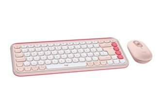 Logitech POP ICON COMBO, kit mouse e tastiera Bluetooth, digitazione comoda, tasti e pulsanti programmabili, clic discreti, Easy-Switch fino a 3 dispositivi, ITA QWERTY – Rosa