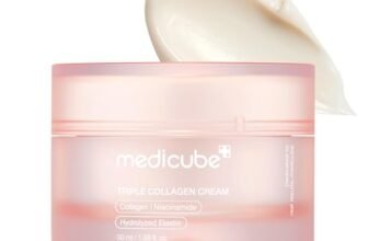 medicube Crema Idratante E Rassodante A Triplo Collagene Con Acido Ialuronico, Elastina Di Alta Qualità, Crema Antirughe Al Burro Di Karitè Da 1,69 Once