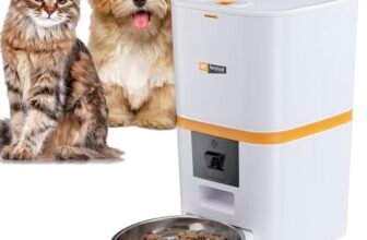 Ferplast Distributore Automatico Cibo Cani e Gatti, 6L, Wi-Fi 2.4G-5G, Camera 1080P Visione Notturna, Microfono & Speaker, Controllo APP, 30+ Pasti al Giorno, Controllo Umidità, Ciotola Acciaio Inox