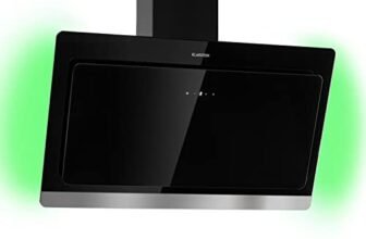Klarstein Cappa Aspirante 90 cm, Cappa Cucina 90 cm, Flusso d’Aria 563m³/h, LED RGB, Cappa Cucina Incasso Filtrante Classe Energetica A, Cappa Aspirante Filtrante 90 cm con Filtro per Cappa in Carbone